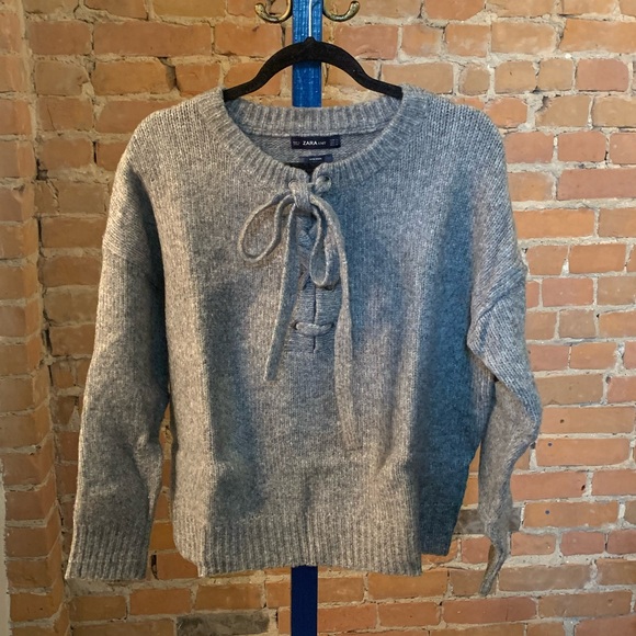 Zara Lace Up Sweater - Picture 2 of 4